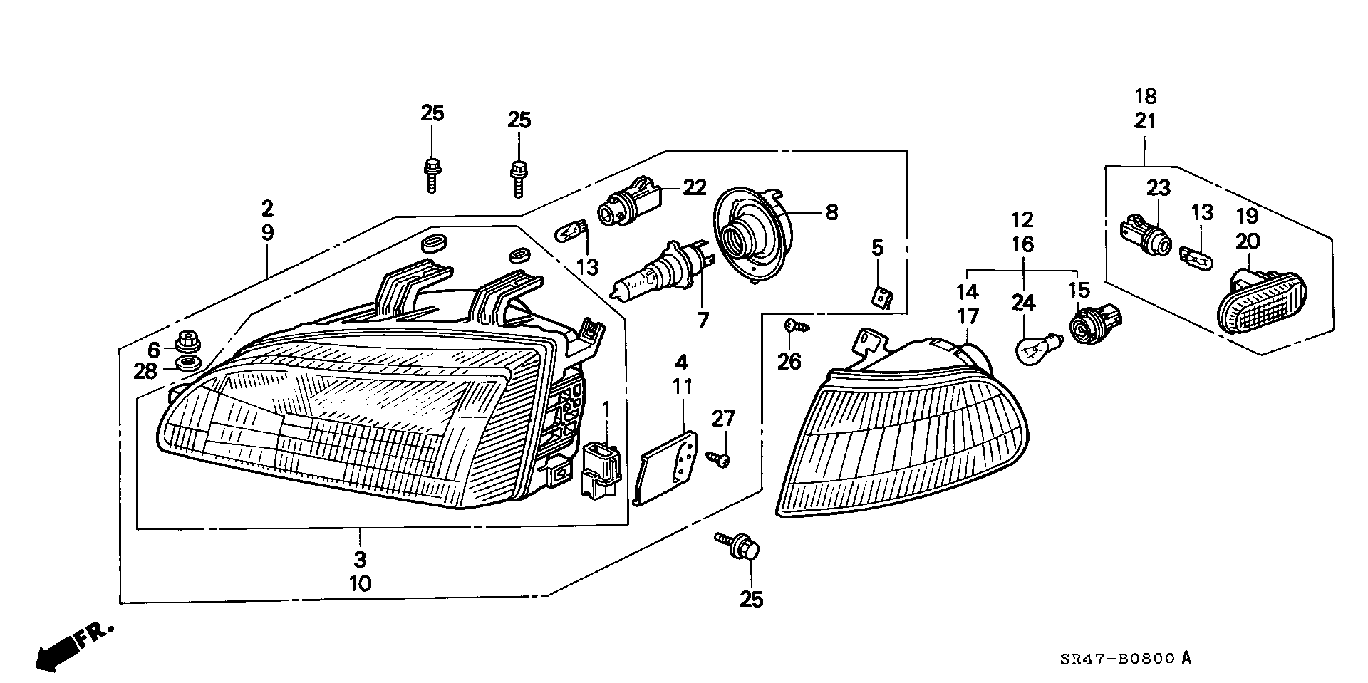 Honda 33115-SM3-003 - Žarulja, glavni far parts5.com