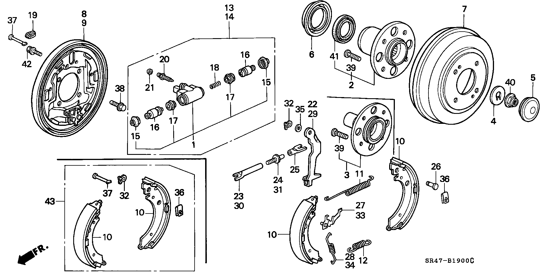 MAZDA 43153SR4A02 - Komplet kočnih čeljusti parts5.com