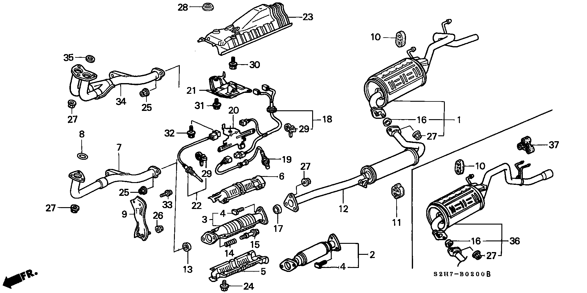 Honda 36532-PEL-G01 - Sonda Lambda parts5.com