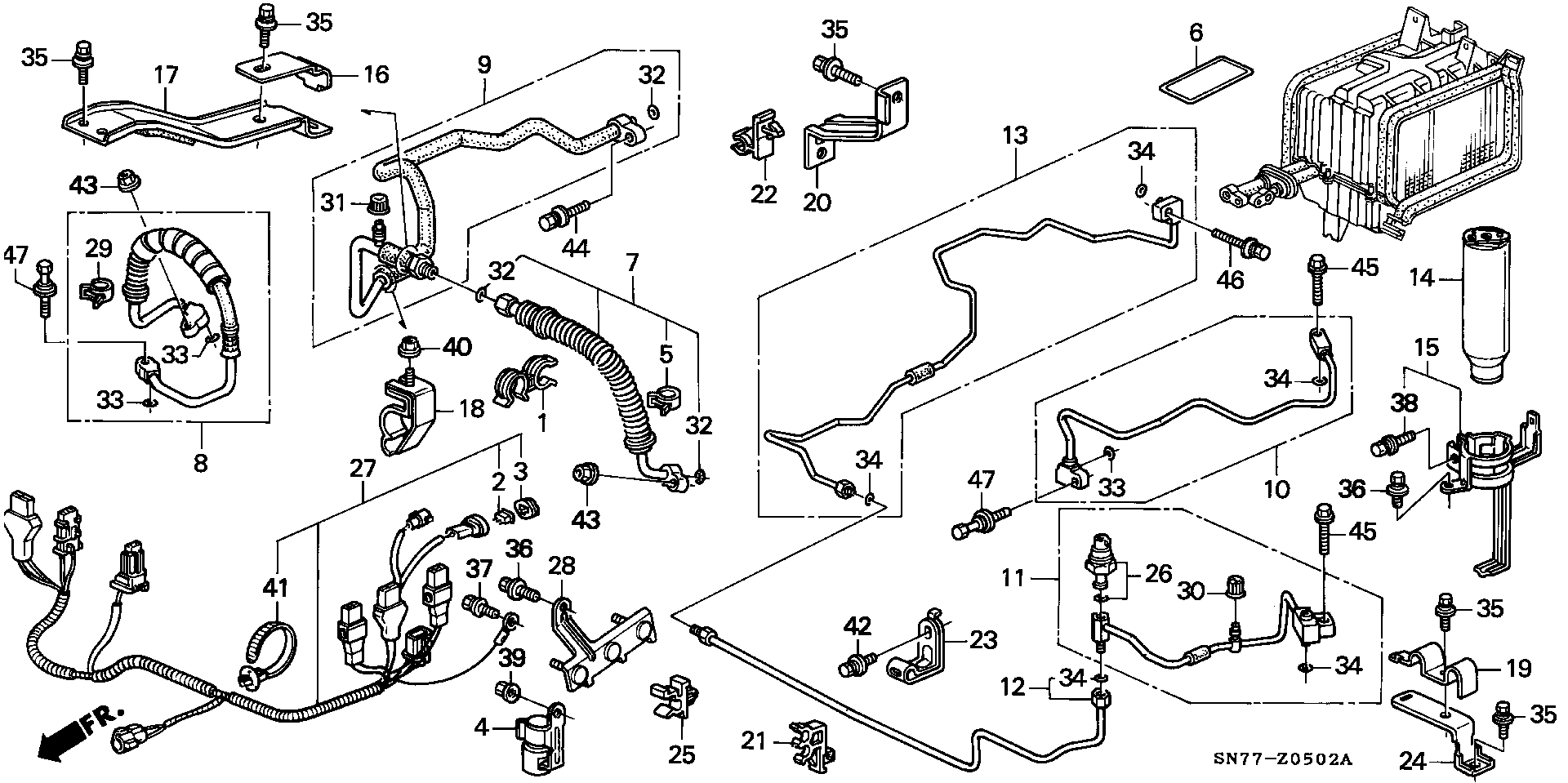 FIAT 80351-SN7-003 - Sušač, klima-uređaj parts5.com