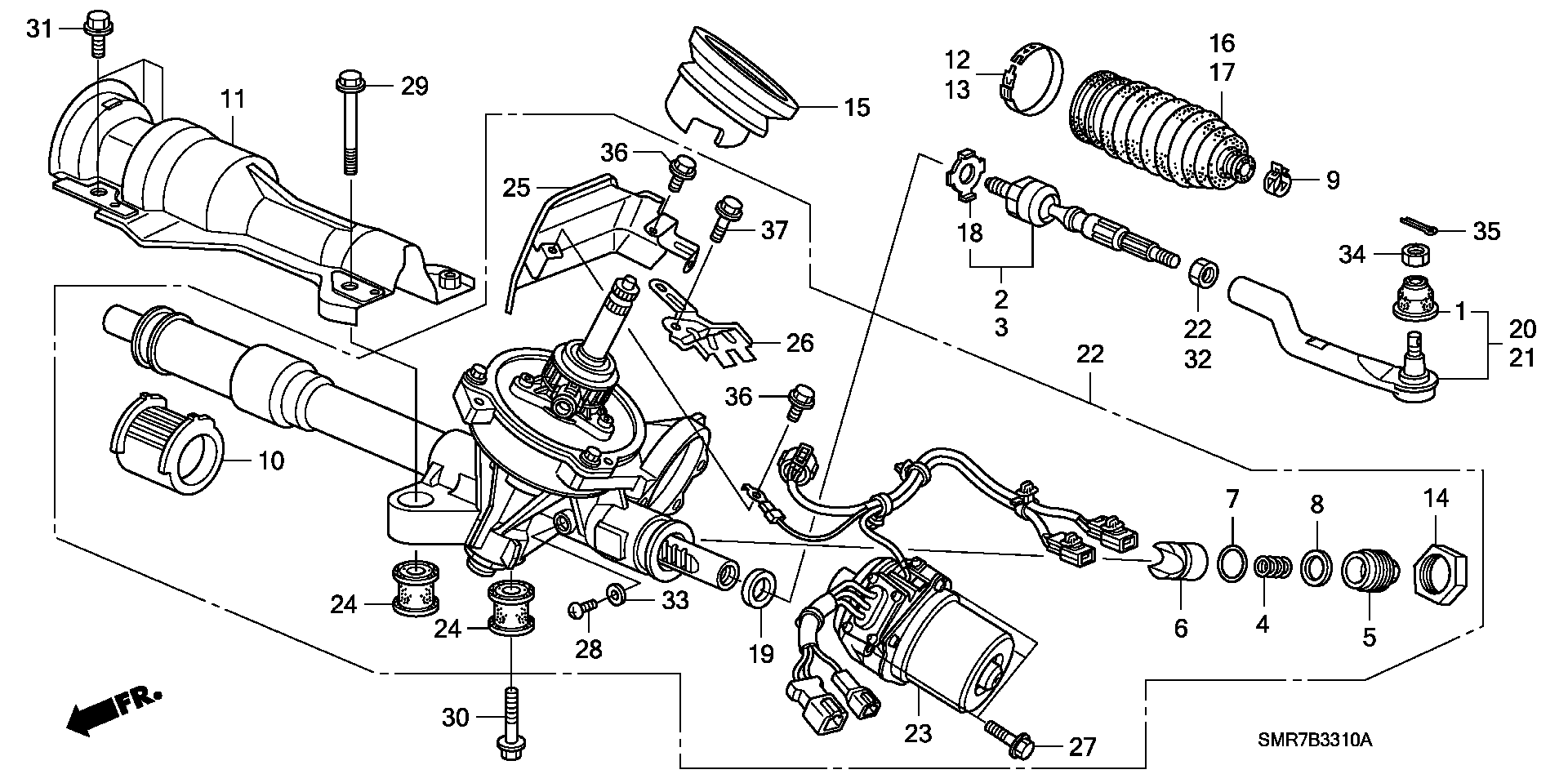 Honda 53685-SMG-E01 - Suspensión, Brazo oscilante parts5.com