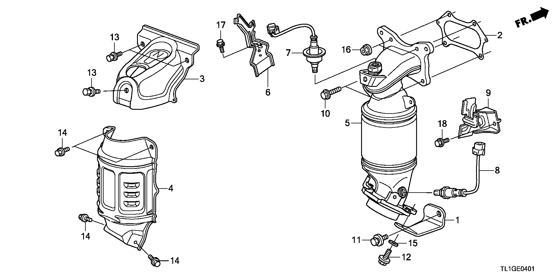 Honda 18115-R40-A01 - Zaptivka, izduvna grana parts5.com