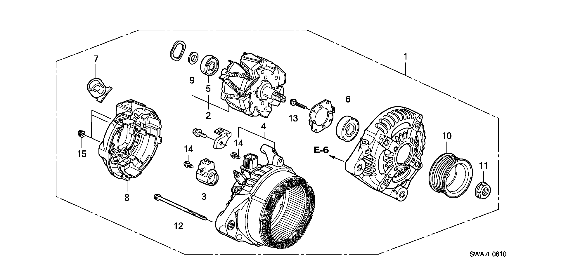 Honda 31114-PGK-A01 - Riemenscheibe, Generator parts5.com