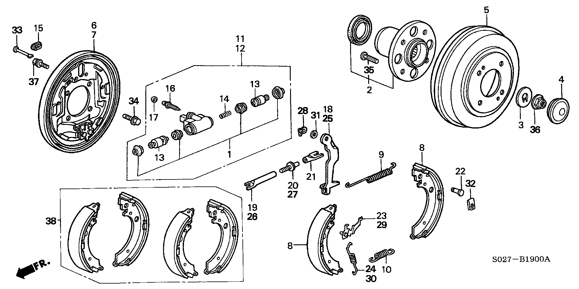 Honda 42610SR1000 - Bremstrommel parts5.com