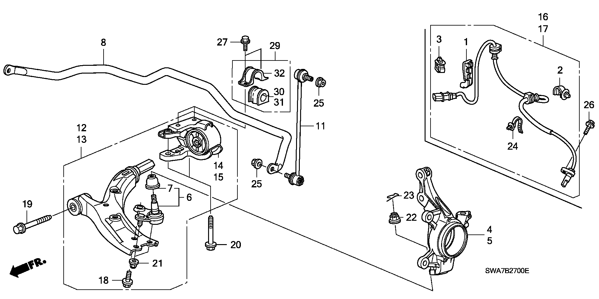 Honda 51220-STK-A01 - Articulatie sarcina / ghidare parts5.com