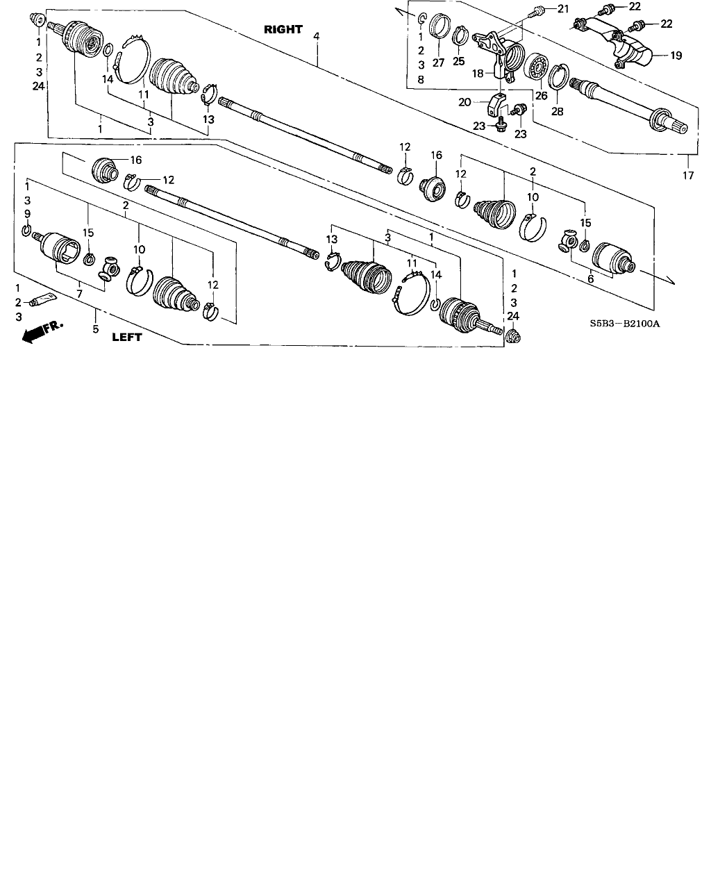 Honda 44018-SAB-N01 - Bellow, drive shaft parts5.com