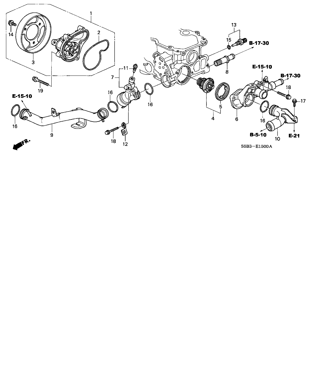 Honda 19301-PZA-305 - Thermostat, coolant parts5.com