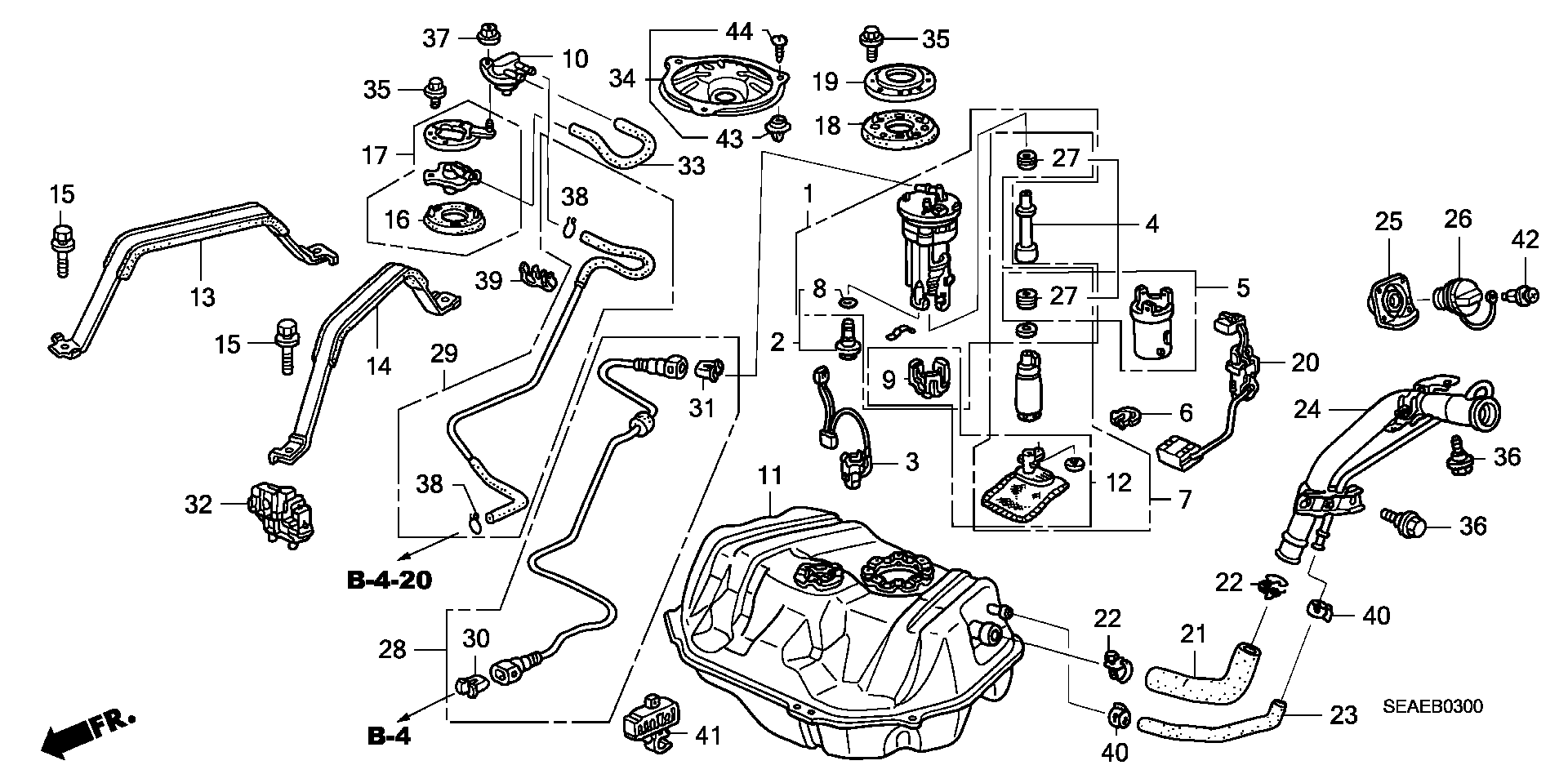 Honda 17040SEAP00 - Bomba de combustible parts5.com