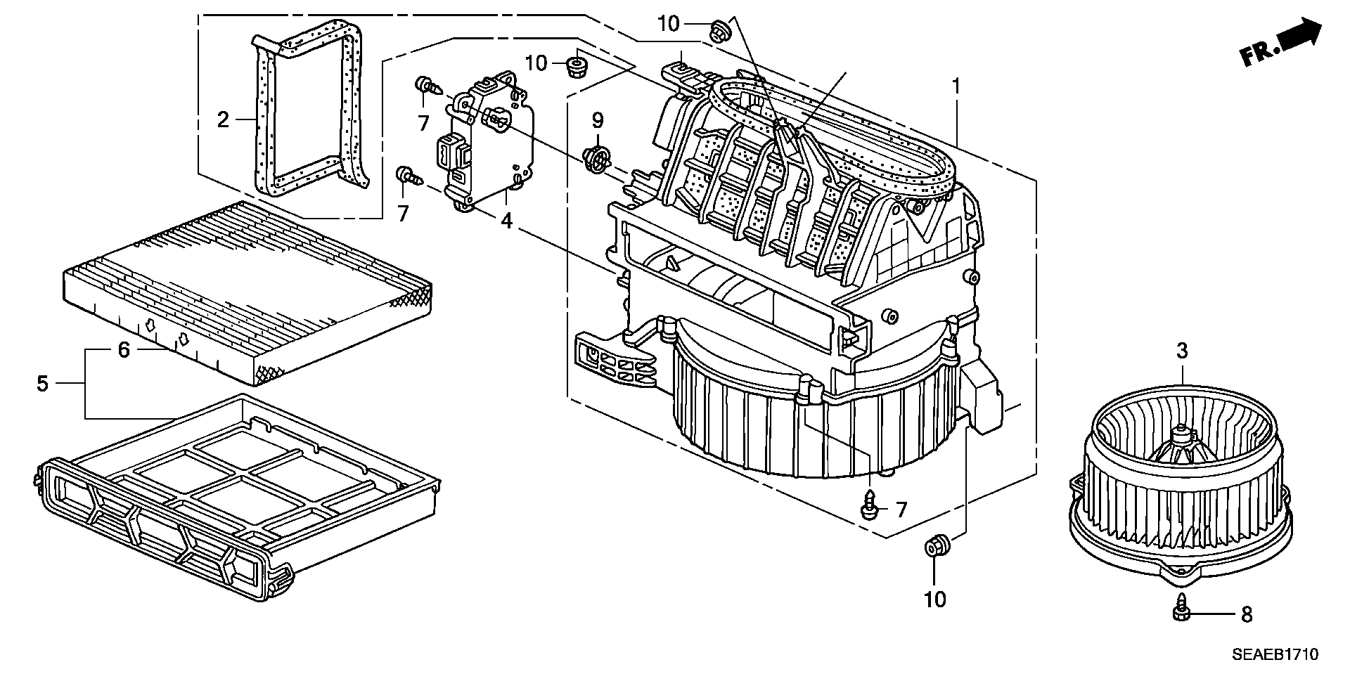 Honda 80290SDCA01 - Filter, interior air parts5.com