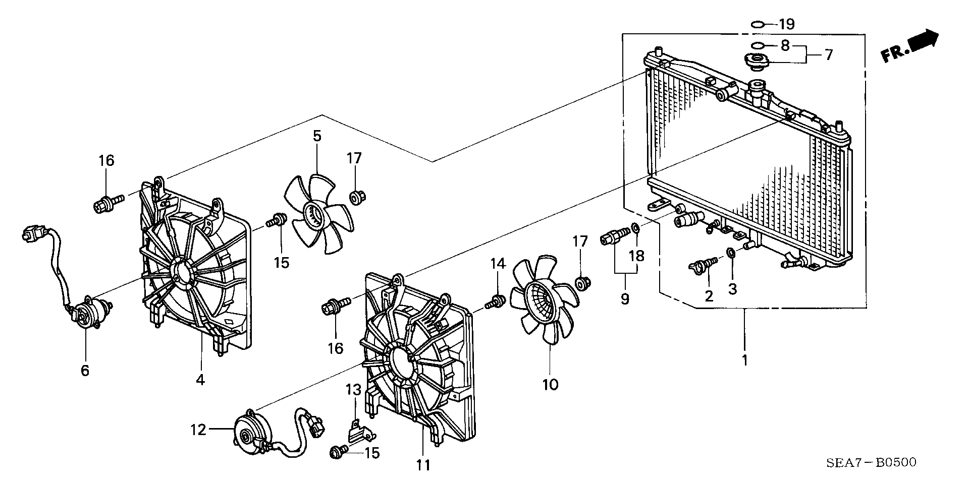 Honda 19010-RBB-E51 - Radiateur, refroidissement du moteur parts5.com