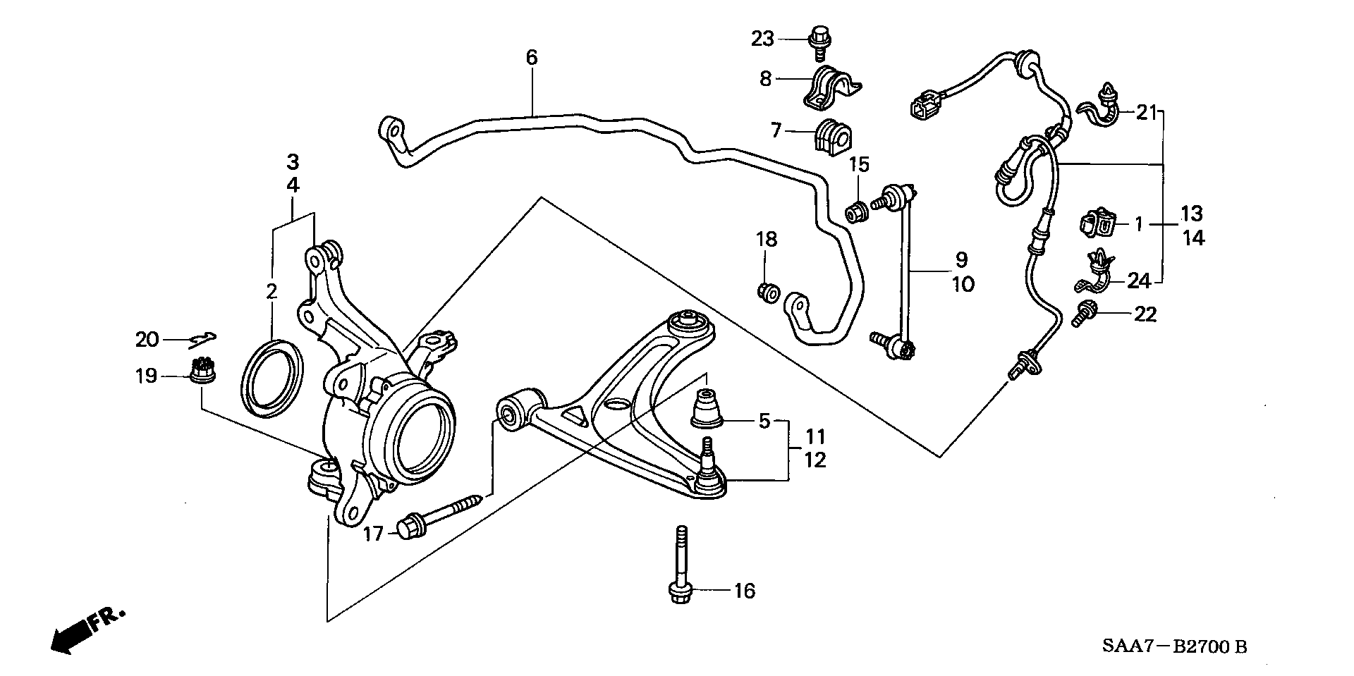 Honda 51350-SAA-E01* - Bugi kolu, tekerlek bağlantısı parts5.com