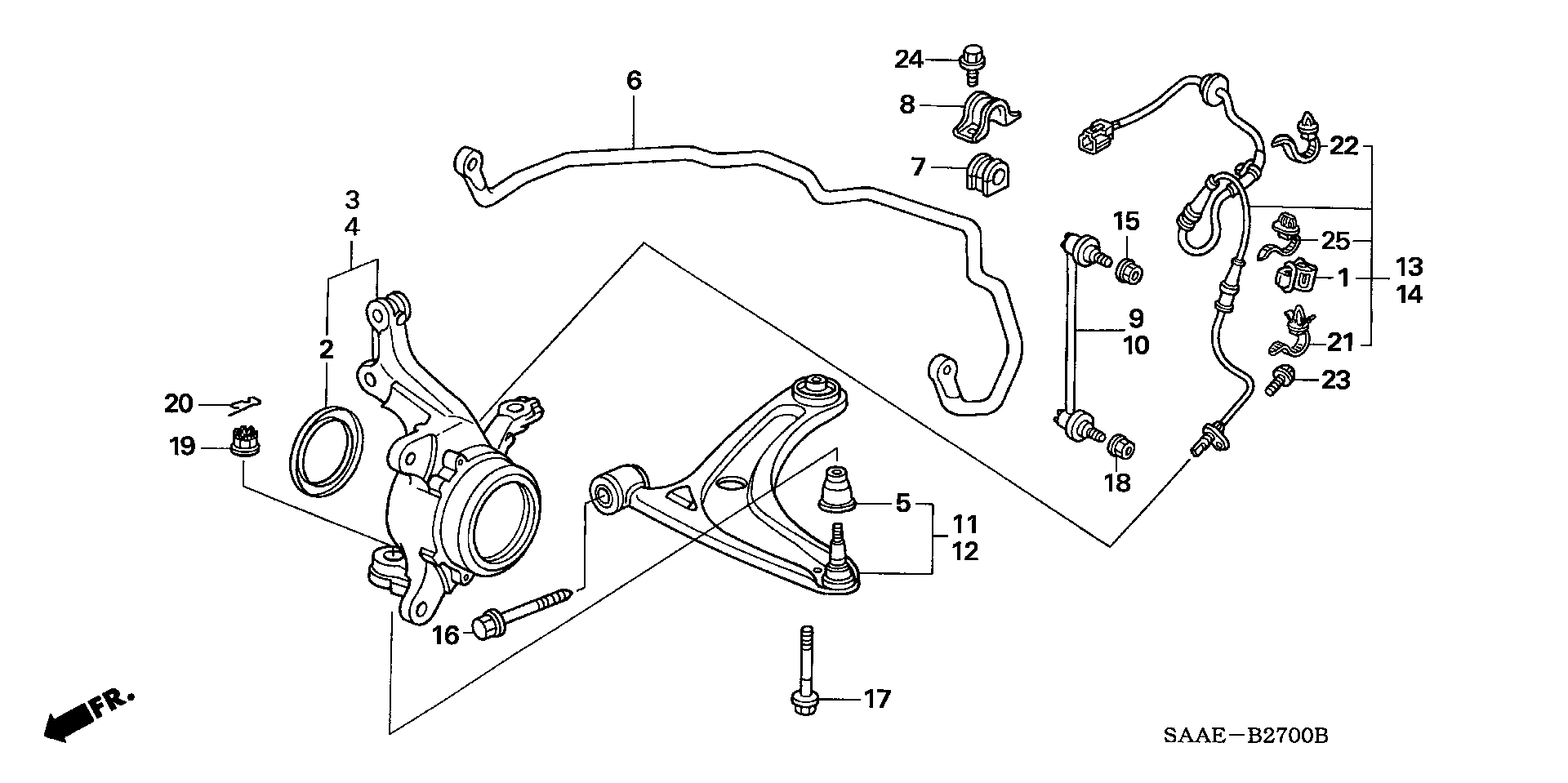 Honda 51350-SAA-E11 - Upravljač, ovjes kotača parts5.com