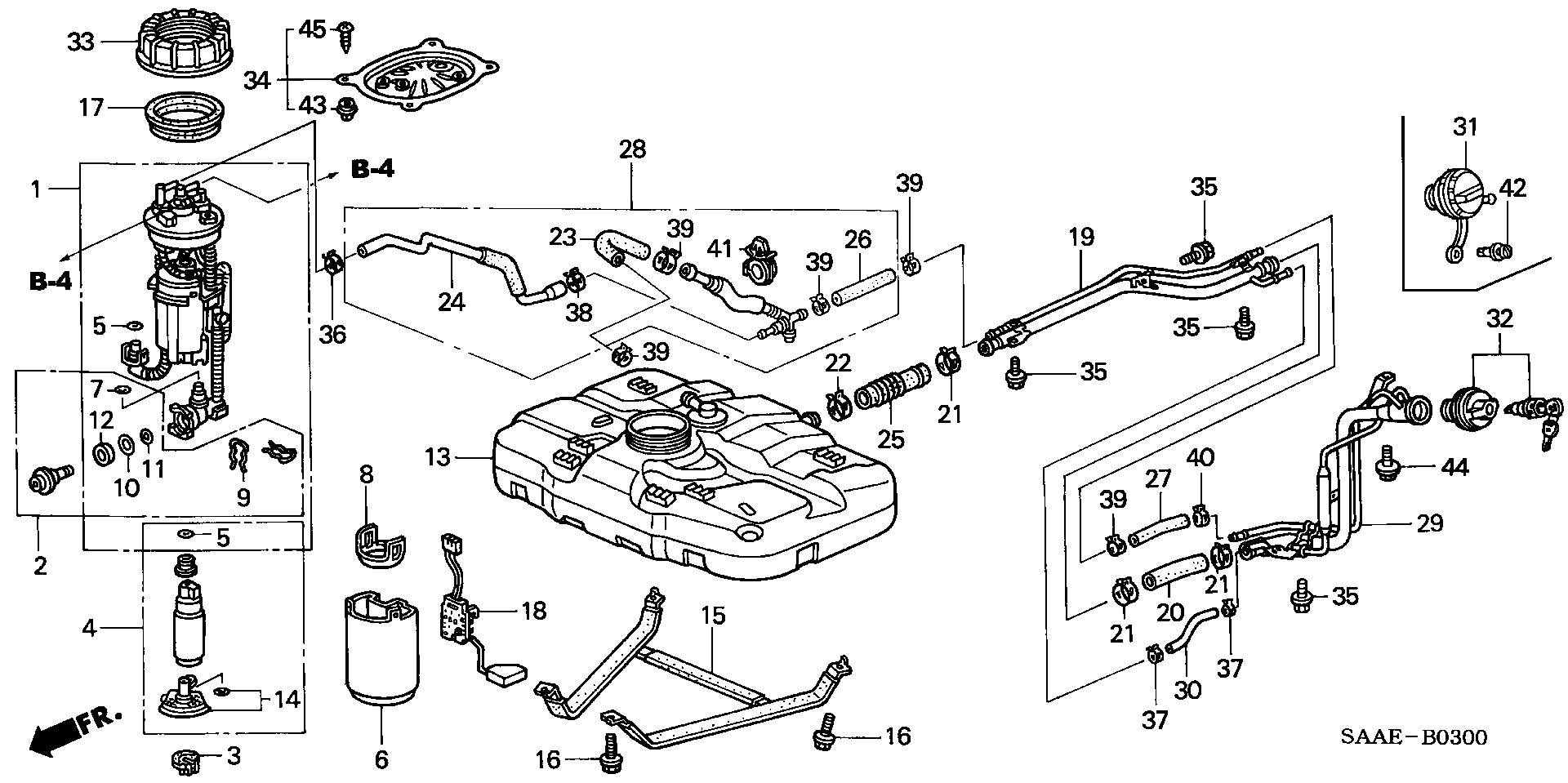 Honda 17040SAA000* - Pompa combustibil parts5.com