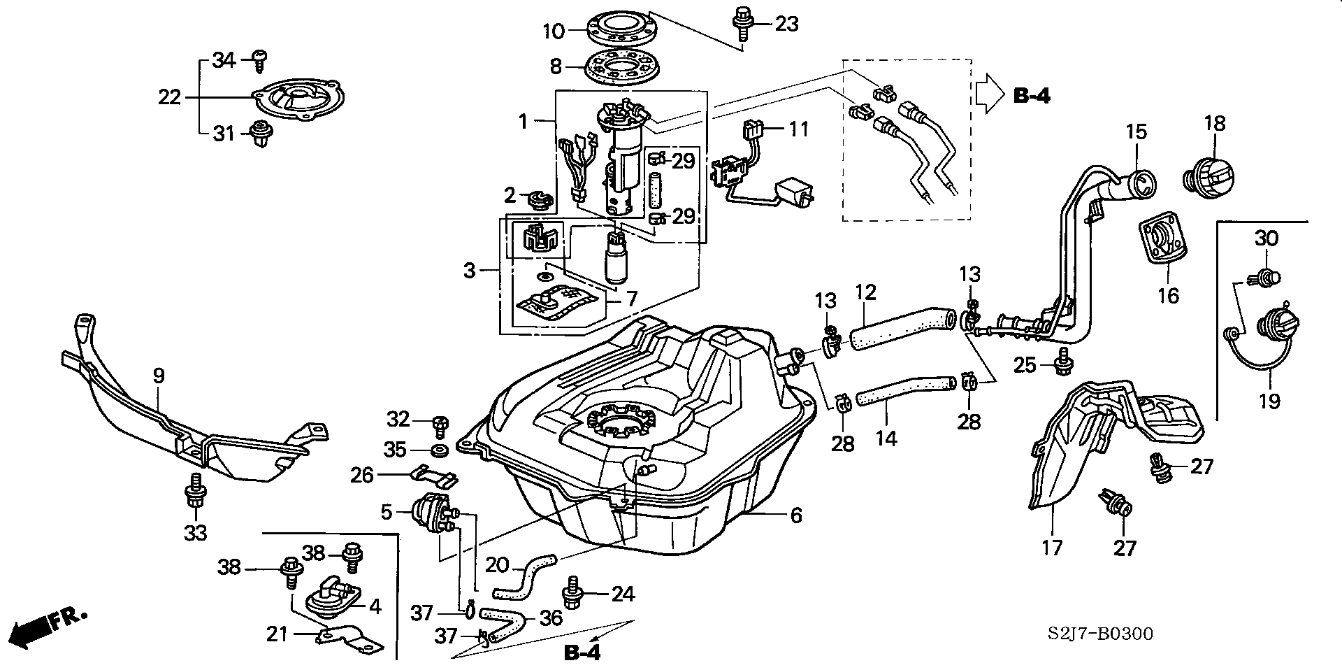 Honda 16010-S2H-930 - Filtro combustible parts5.com