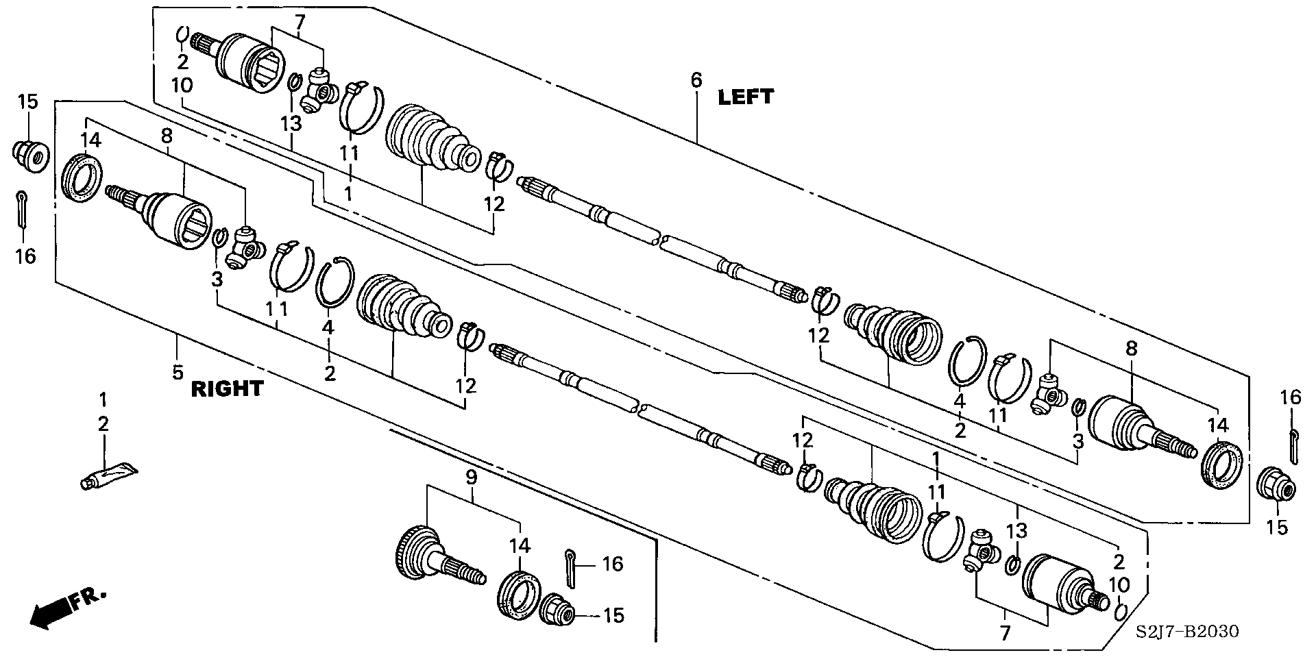 Honda 94201-30300 - Zestaw łożysk koła parts5.com