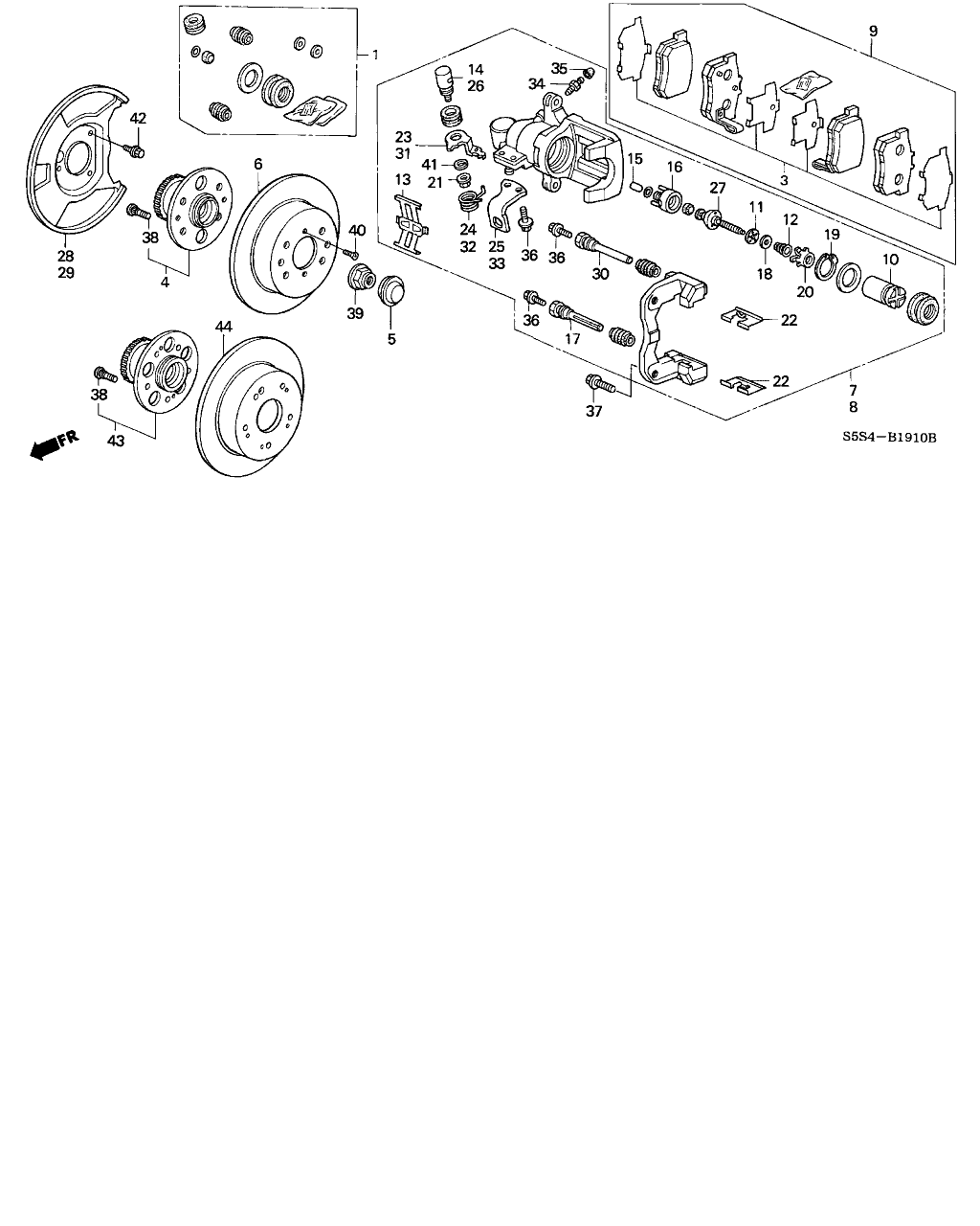 Honda 43022-S6D-000 - Komplet kočnih obloga, disk kočnica parts5.com