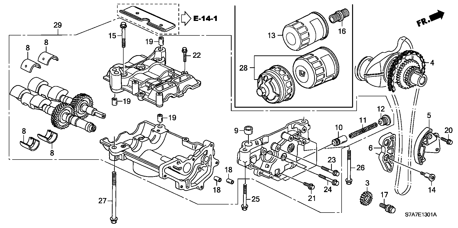 HONDA (GAC) 15400PLC003 - Oljni filter parts5.com