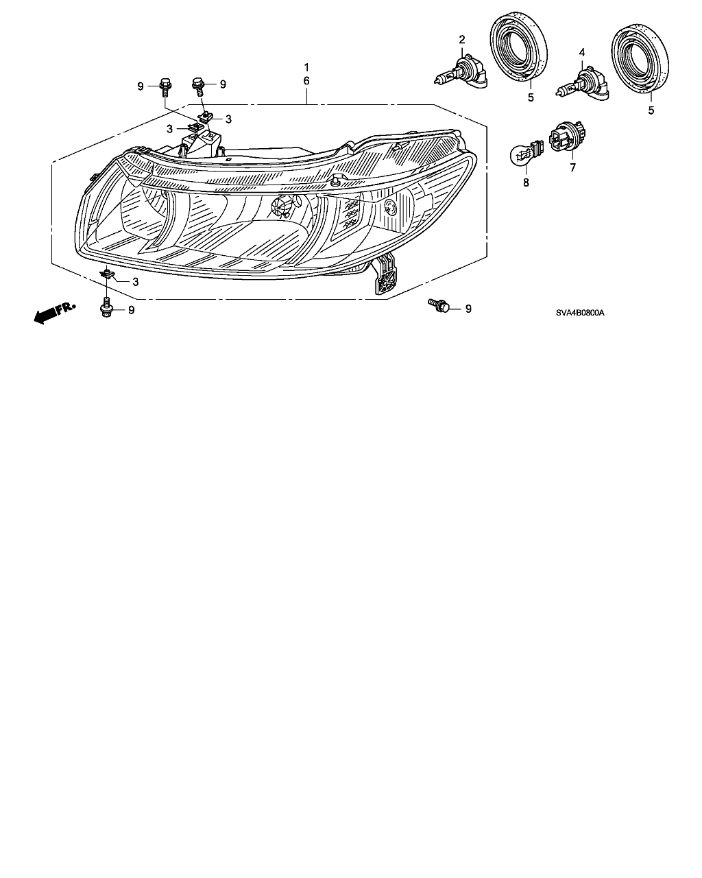 Honda 33104-S3V-A01 - Bec, proiector ceata parts5.com