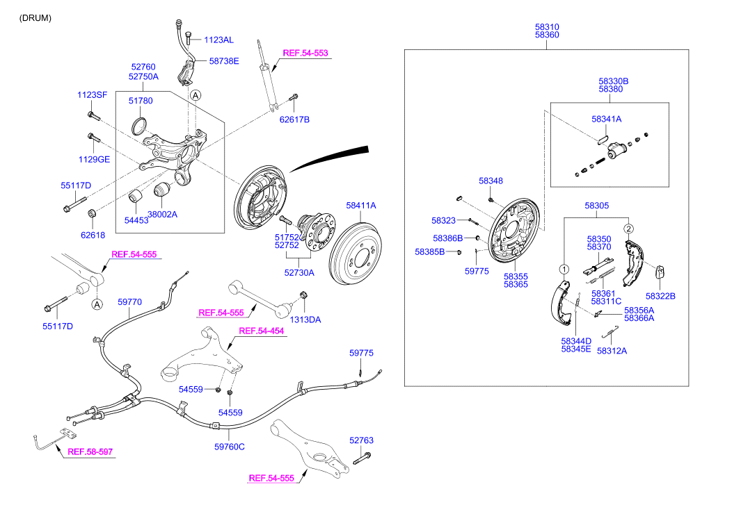 Hyundai 583802H000 - Cilindru receptor frana parts5.com