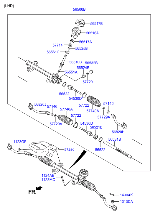 Hyundai 565003X200 - Řídicí mechanismus parts5.com