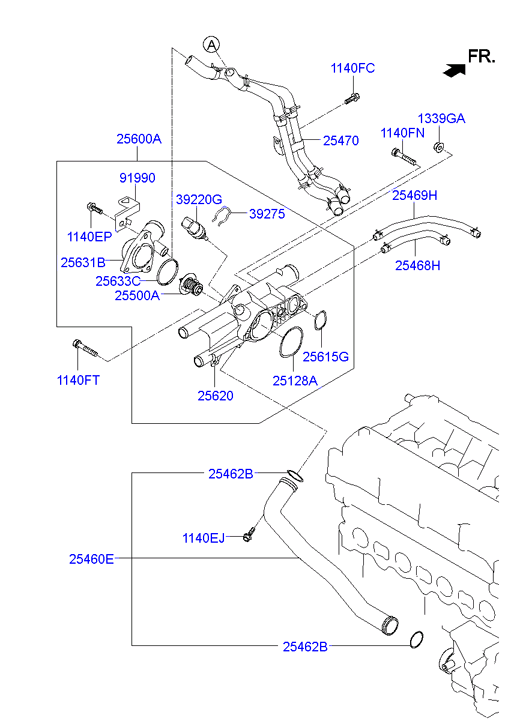 KIA 2550023010 - Termostat, hladilno sredstvo parts5.com