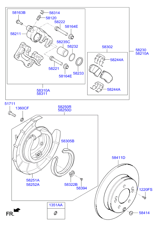 KIA 58302 3SA20 - Brake Pad Set, disc brake parts5.com