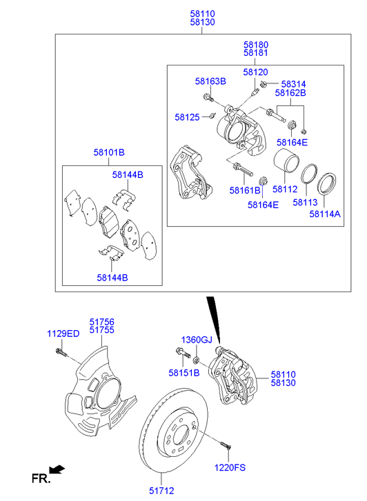 Hyundai (BEIJING) 517123K010 - Brzdový kotouč parts5.com