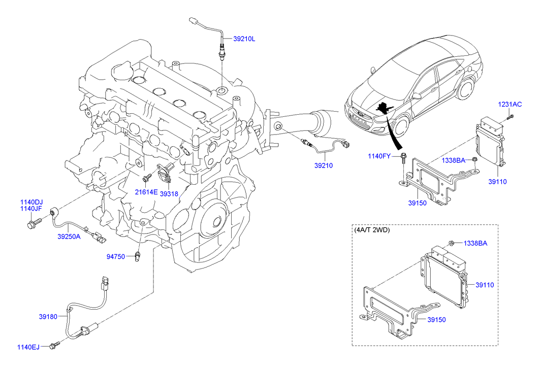 KIA 39210 2B140 - Lambda sonda parts5.com