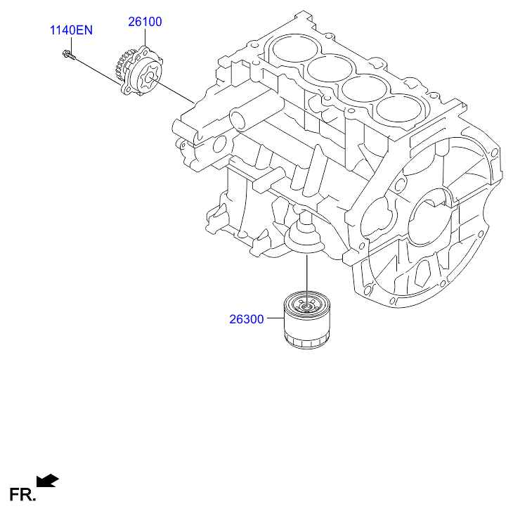 KIA 2630003000 - Yağ filtresi parts5.com