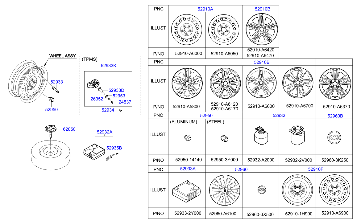 Hyundai 529333N100 - Senzor točka, sistem za kontrolu pritiska u pneumaticima parts5.com