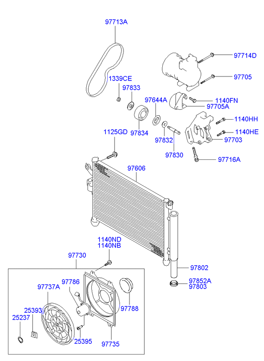 Hyundai 97713 2D000 - Curea transmisie cu caneluri parts5.com