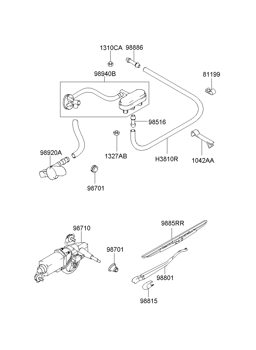 KIA 98832H1000 - Pyyhkijänsulka parts5.com