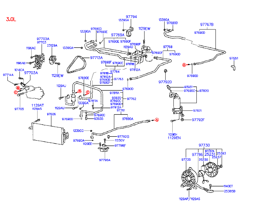 Hyundai 97713 33340 - Поликлиновой ремень parts5.com