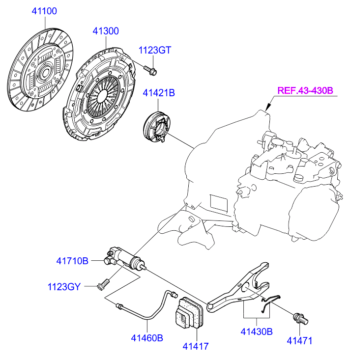 KIA 41100-26010 - Disc ambreiaj parts5.com