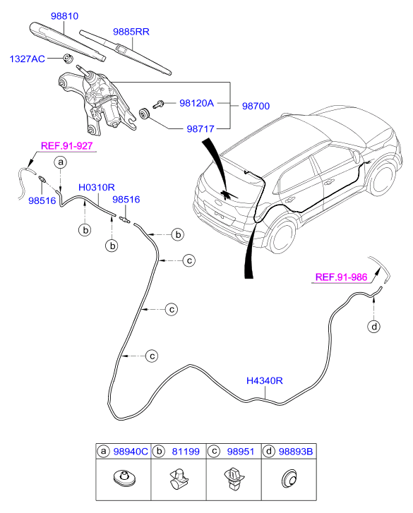 KIA 988501R000 - Pyyhkijänsulka parts5.com