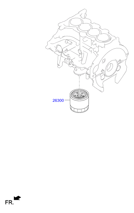 KIA 2630035504 - Olejový filtr parts5.com