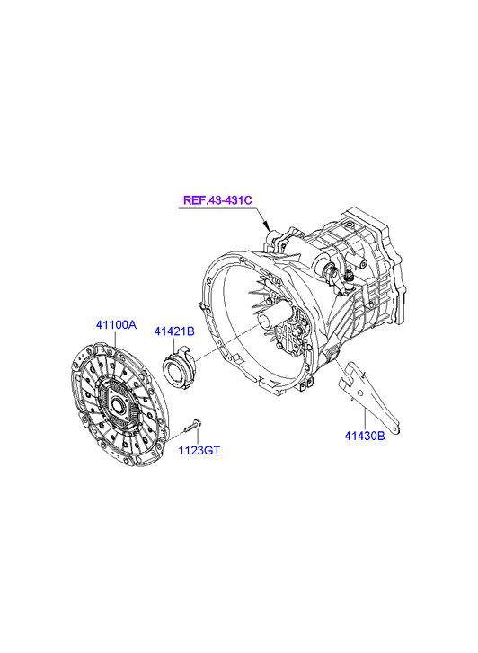 KIA 41412-49-600 - Butée de débrayage parts5.com