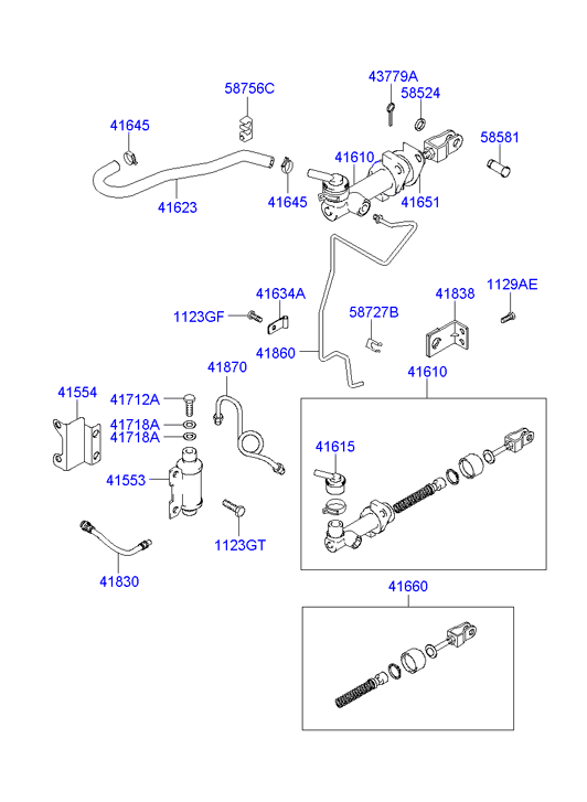 Hyundai 41660-4AA00 - Set reparatie, pompa centrala ambreiaj parts5.com