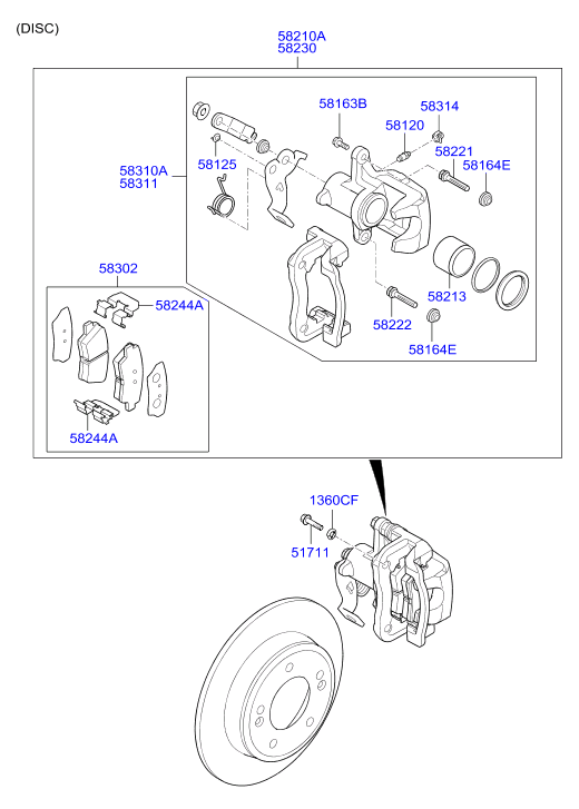 KIA 58302 A6A31 - Set placute frana,frana disc parts5.com