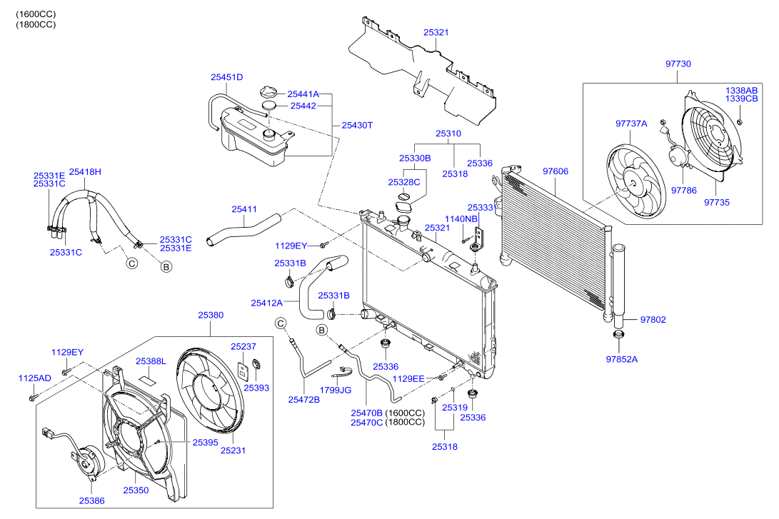 Hyundai 97606-17001 - Condensador, aire acondicionado parts5.com