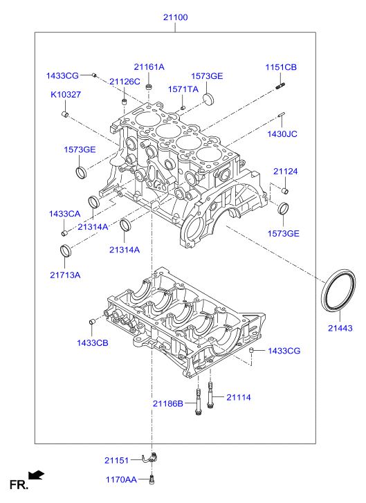 EFFEDI 214432A000 - Brtveni prsten vratila, koljenasto vratilo parts5.com