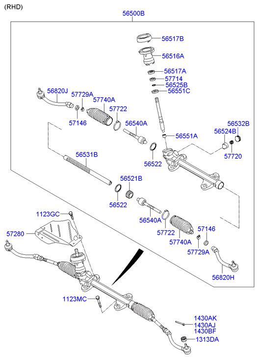 KIA 565213X000 - Cable del acelerador parts5.com