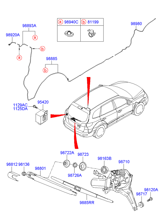 Hyundai 98820 2B000 - Lamela stergator parts5.com