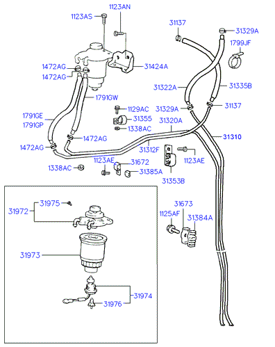 KIA 31973-44001 - Fuel filter parts5.com