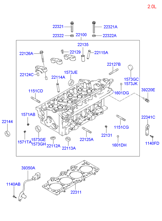 KIA 22144-3B001 - Bague d'étanchéité, arbre à cames parts5.com