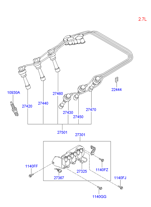 Hyundai 18814-11051 - Bujii parts5.com