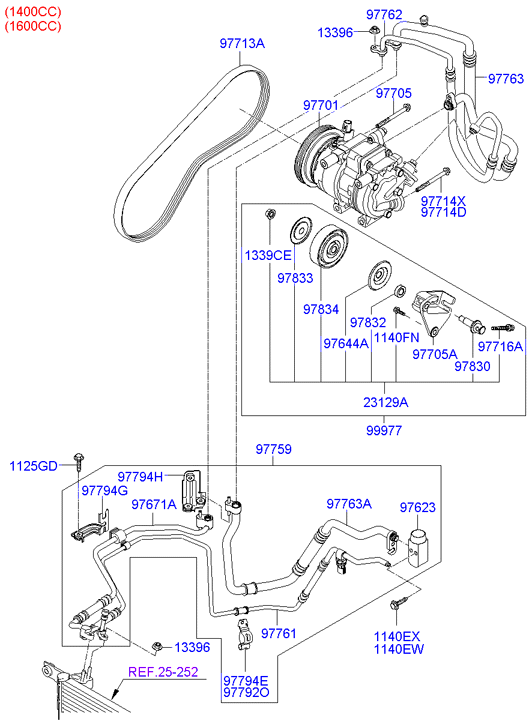 Buessing 97713-1E000 - Courroie trapézoïdale à nervures parts5.com