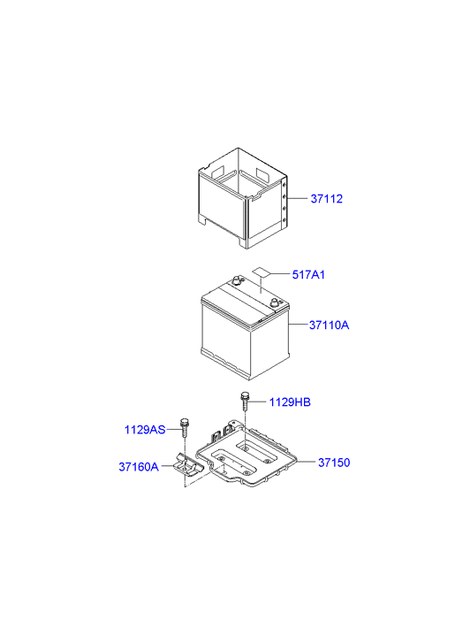 Hyundai 371100N100 - Batterie de démarrage parts5.com