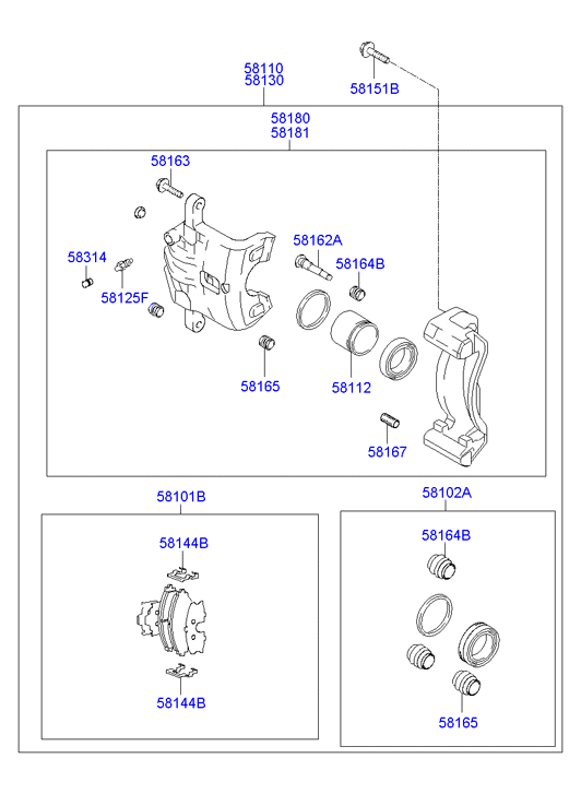 Hyundai 58101-1CA10 - Set placute frana,frana disc parts5.com