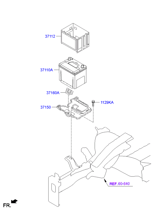 Hyundai 371102E000 - Indító akkumulátor parts5.com